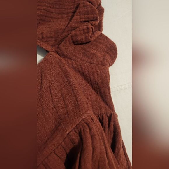 Princess Polly Lorna Gauze Romper Brown Size 2 - Picture 4 of 14